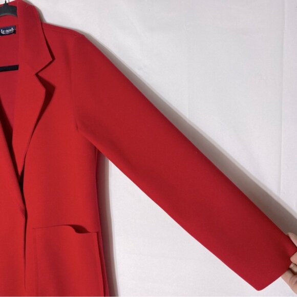 Le Nove Caposhie Red Two Button Lightweight Notched Lapel Coat Jacket M - Picture 7 of 16